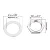uxcell Set Guitar Nut Washer M9 Guitar Jack Socket Nut Silver for Electric Guitars and Basses 5-Piece & Input/Output