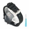Swatch X OMEGA Exclusive Rubber Strap with Clicker Feature (Black/Mercury)