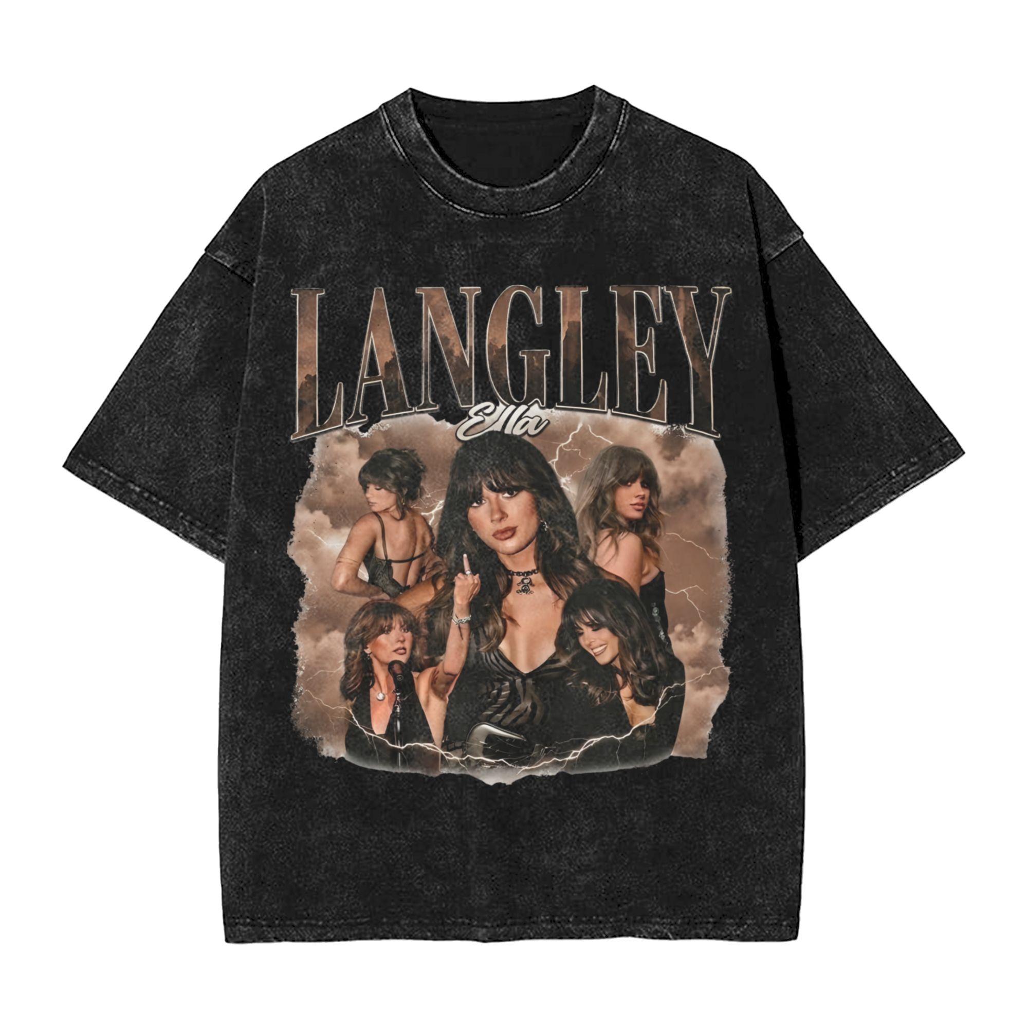 

Summer Ella Langley The Dandelion Tour Washed T Shirt Outfit Oversize TShirt for Unisex Women Tee 2XL