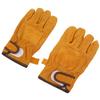 Heat Resistant Gloves Calf Leather Polyester Hand   BBQ Grill Oven Mitts Short Type