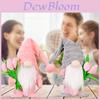 Adorable Gray And Pink Plush Tulip Doll For Mother's Day Birthday Home Decoration