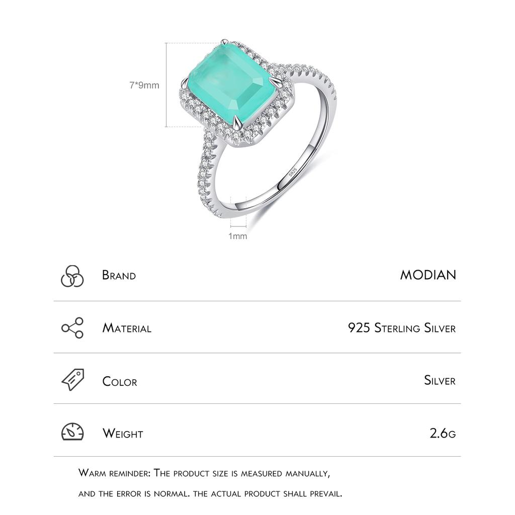 925 Sterling Silver Luxury Paraiba Tourmaline Rings For Women Wedding Engagement Band Fine Jewelry Anniversary Gifts