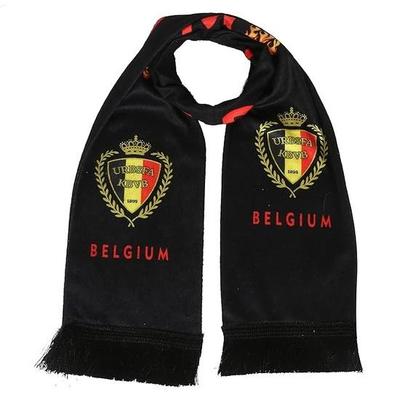 KD Soccer Winter Muffler Belgium Football Scarf Country World Cup Fans Soccer Scarves Velvet Fur Premium Fabric Belgium