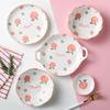 Zhishi Japanese Style Peach Blossom Ceramic Dinnerware