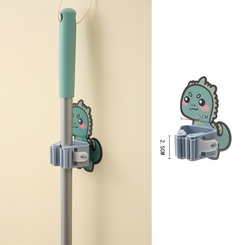Self Adhesive Wall Mop Holder Brush Broom Organizer Rack Multi-Purpose Door Key Umbrella Hanger Hook Bathroom Toothbrush Storage