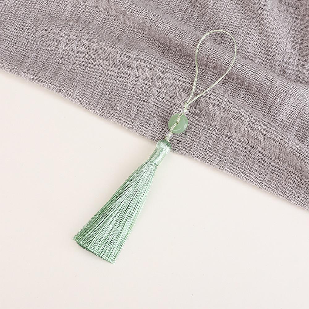 

7cm Silky Tassel Fringe Tassels with Lucky Buckle Handmade Soft Craft Tassels Mini Beaded Tassels for Bookmarks Jewelry Making світло-зелений колір