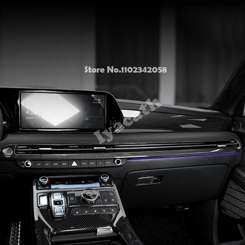 LHD For Hyundai Palisade ABS carbonfiber Interior Dashboard Air Conditioner outlet Center Trim Air Vent panle Frame