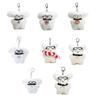 Furry Dog Keychain Plush Toy Pendant Keyring Stuffed Animals Key Rings Stylish Ornament for Bag Phones Keys Cameras