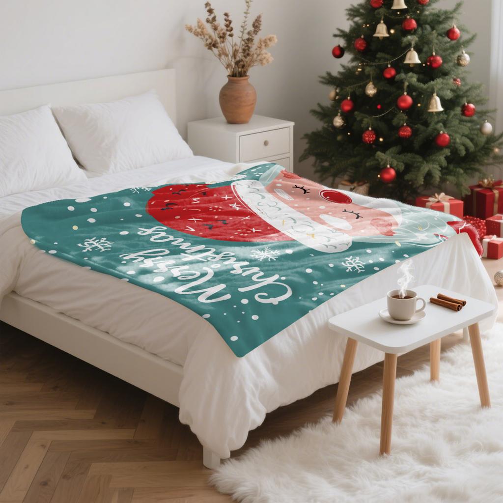 Christmas Series Printed Blanket for Sofa Bed Travel Camping Living Room Office Conditioning Blanket for All Seasons Gifts