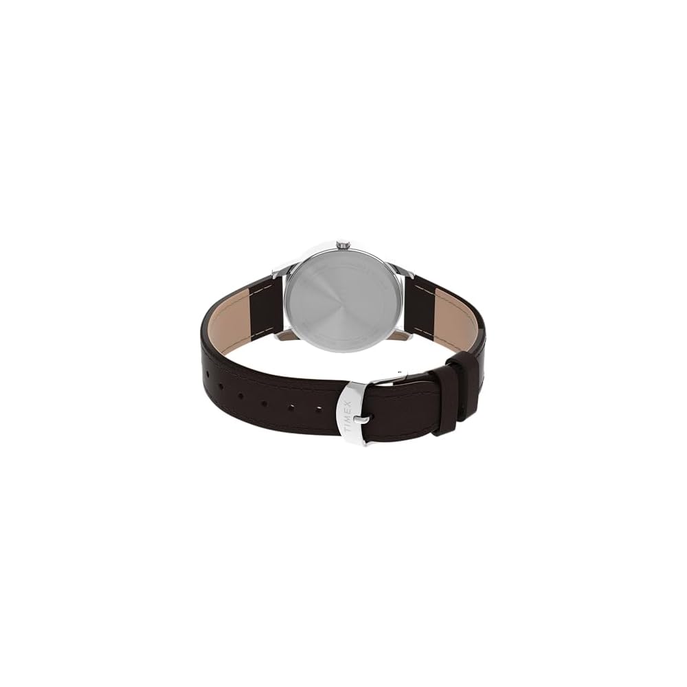Timex Easy Reader Unisex Quartz Watch Stainless Steel Case Leather Strap TW2V75200