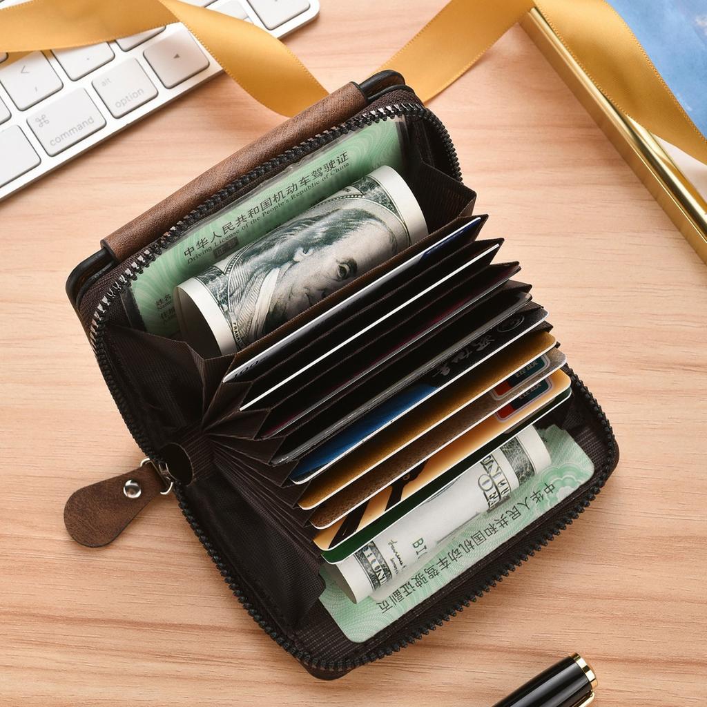 Schoolbag1011 new card bag men's wallet short organ women's card clip change bag daily storage spot tide