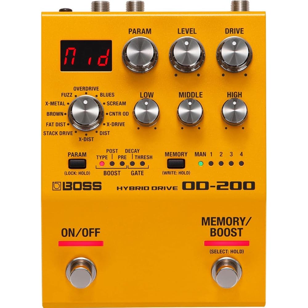 Boss BOSS Hybrid Drive OD-200 Overdrive Distortion 200 Series Distortion Sound Creation Light Sou...