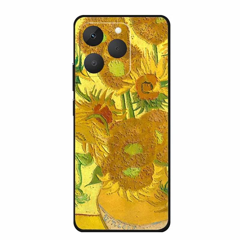 3D Emboss Case For Realme Note 70T Phone Case 70 T Coque Flowers Silicone Soft Back Cover For Realme Note 70 Narzo 80 lite Case