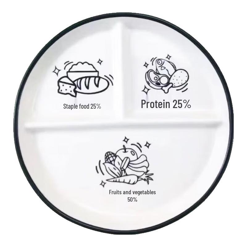Xuan Kun Pai 211 Diet Ceramic Divided Plate