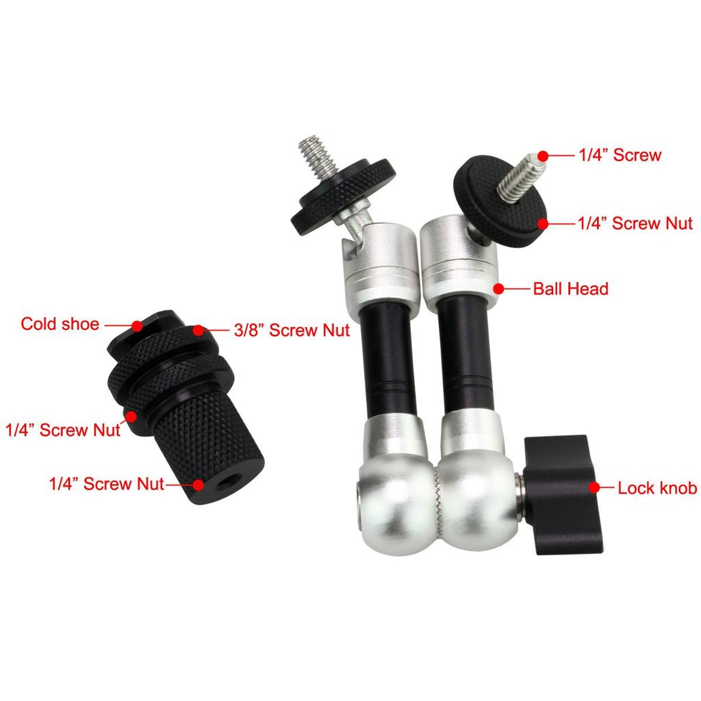 Haoge Adjustable Friction Articulating Magic Arm for DSLR Rig Camera LCD Monitor LED Light Flashlight Microphone TPCAST HTC Vive Vive Pro Base Station