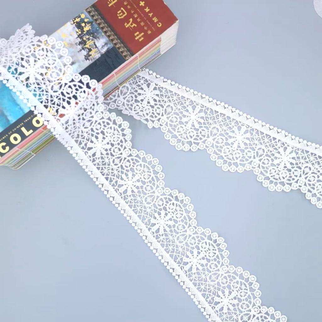 6Cm Water-Soluble Milk Silk Lace, Lolita Luggage Clothing Curtain Lace Accessories Unilateral Wave Pattern
