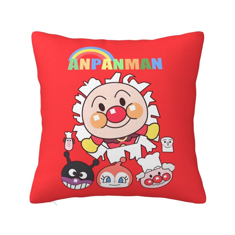 Custom Anpanmans Anime Cushion Covers Manga Cartoon Velvet Nordic Pillow Case