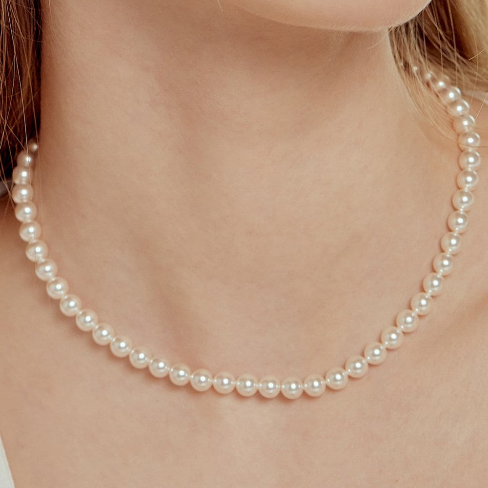 Classic Pearl Choker Necklace_Nz1042 (14K Gold Filled)