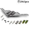 2063pcs B2 Stealth Bomber Professional Technical Building Blocks MOC Kit Military Airplane Desk Decor Back to School