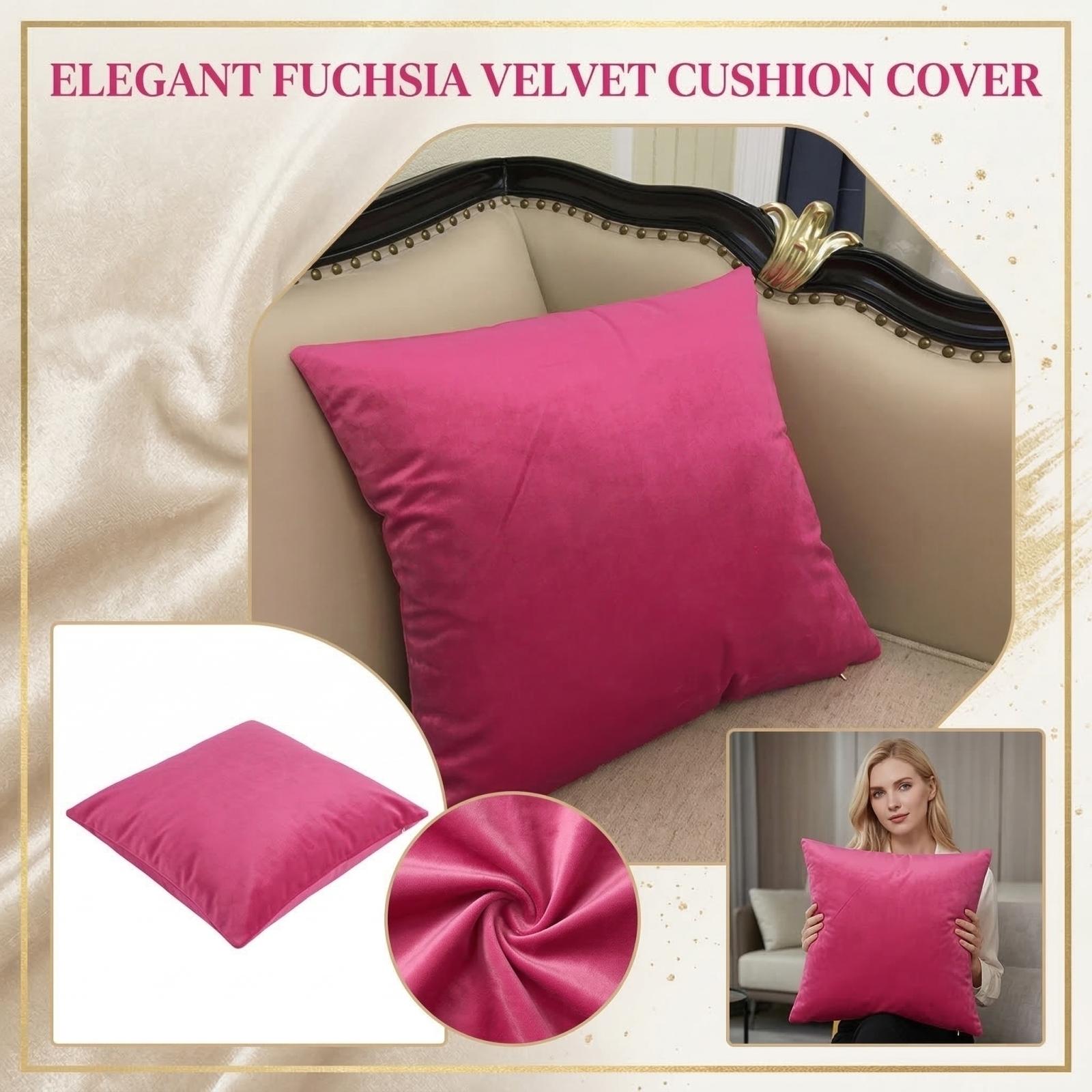 

Home Color Large Pillowcase, Velvet Pillowcase M горячий розовый