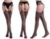 Women's Sexy Fishnet Lingerie: One-Piece Hollow Out Garter Jacquard Leggings Stockings 6057
