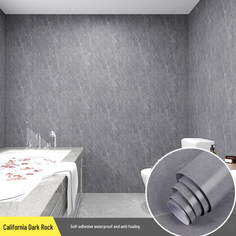 3D Marble Wall Sticker: Self-Adhesive, Oil-Proof, Thickened Decor for Bathroom, Kitchen, Wardrobe