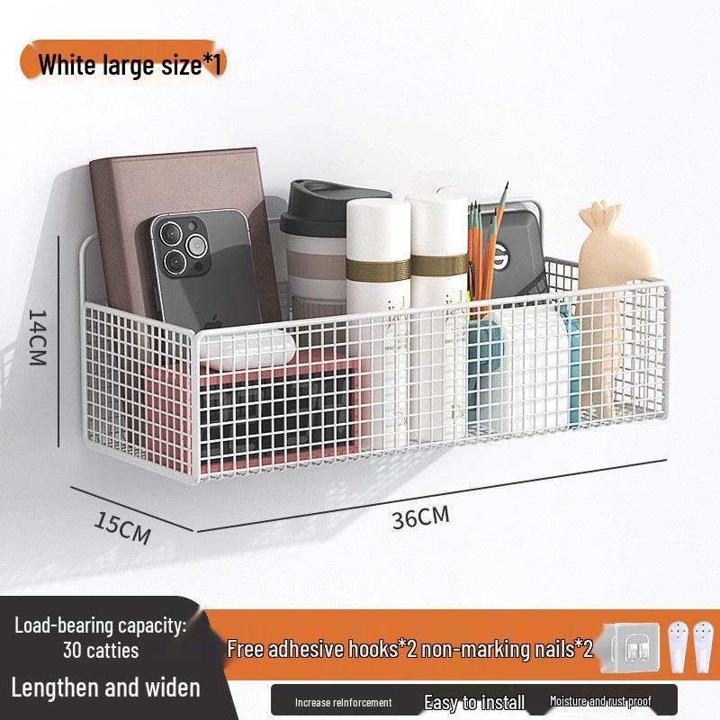 Traceless Wall-Mounted Storage Rack for Bedroom, Bathroom & Kitchen – Easy Install Hanging Shelves