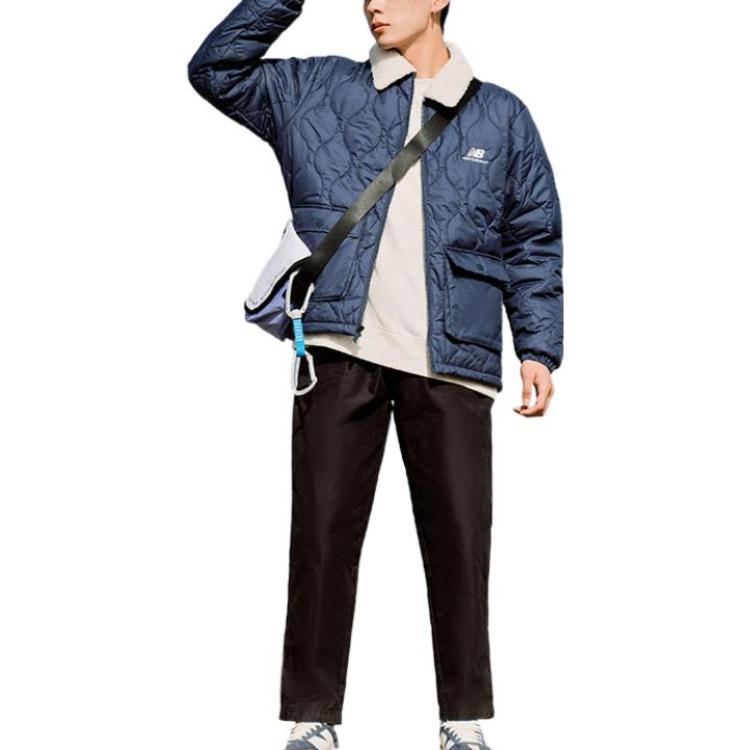 New Balance Puffer Jacket Winter Men's Blue (Unisex) Puffer Jackets AMJ23352 NNY