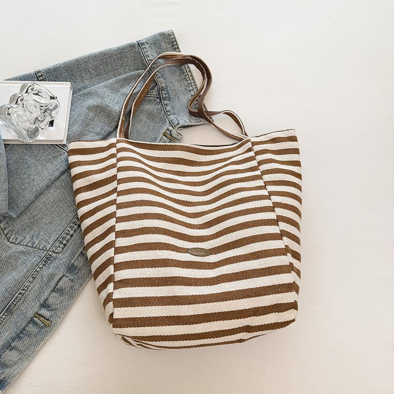 Casual Fashion Foreign Style Simple Bag Women's Spring and Summer Lazy Style Large-capacity Tote Bag Student Class Shoulder Bag