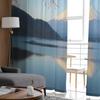 Mount Fuji With Cherry Blossom View From Lake Kawaguchiko Japan Sheer Curtains for Room Bedroom Window Voiles Tulle Curtain