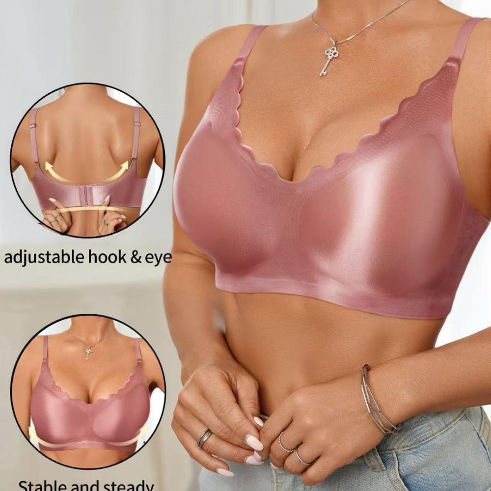 M-2XL Wave-shaped Push Up Bra Wire-free Backless Seamless Women's Underwear