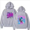 Arcane Jinx Fashion Harajuku Hooded Anime Print Kawaii Long-sleeved Cartoon Fleece Clothes Sweatshirts Women Men