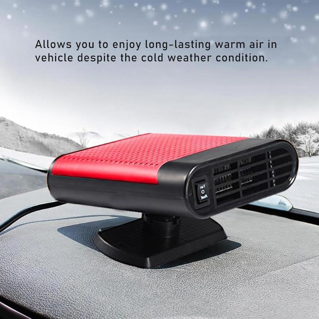 Car Heater 24V Auto Portable Cooling Heating Fan Air Purify Winter Windshield Defogger Defroster Demister with Mat