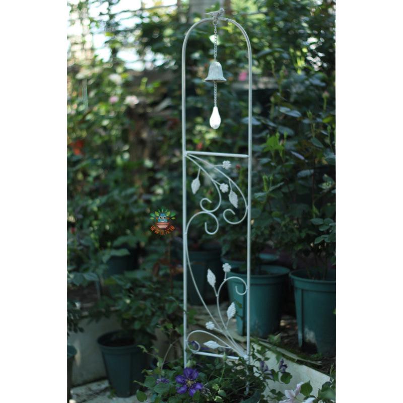 Kar Taneciği ve Sarmaşık Tasarımlı, Eskitilmiş Dövme Demir Çan Rüzgar Çanı, Tırmanma Aparatı, Kuş Standı veya Paravan İçin Ücretsiz Kargo