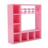 Doll Clothes Closet Wardrobe with 10 Hangers Doll Accessories Display Box Figures Clothing Storage Cabinet