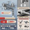 Anti-Clogging & Odor-Resistant Kitchen Sink Drain Pipe for Vegetable Washing Basin (Single/Double Bowl)