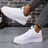 Vita Casual Skateboard Sneakers för Kvinnor Moderiktiga Utomhus Gång Tennis Skor för Män och Kvinnor Sport Löparskor