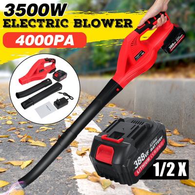 388VF Electric Air Blower Cordless Vacuum Blower Vacuum Cleaner Dust Leaf Collector Blowing Garden Power Tools