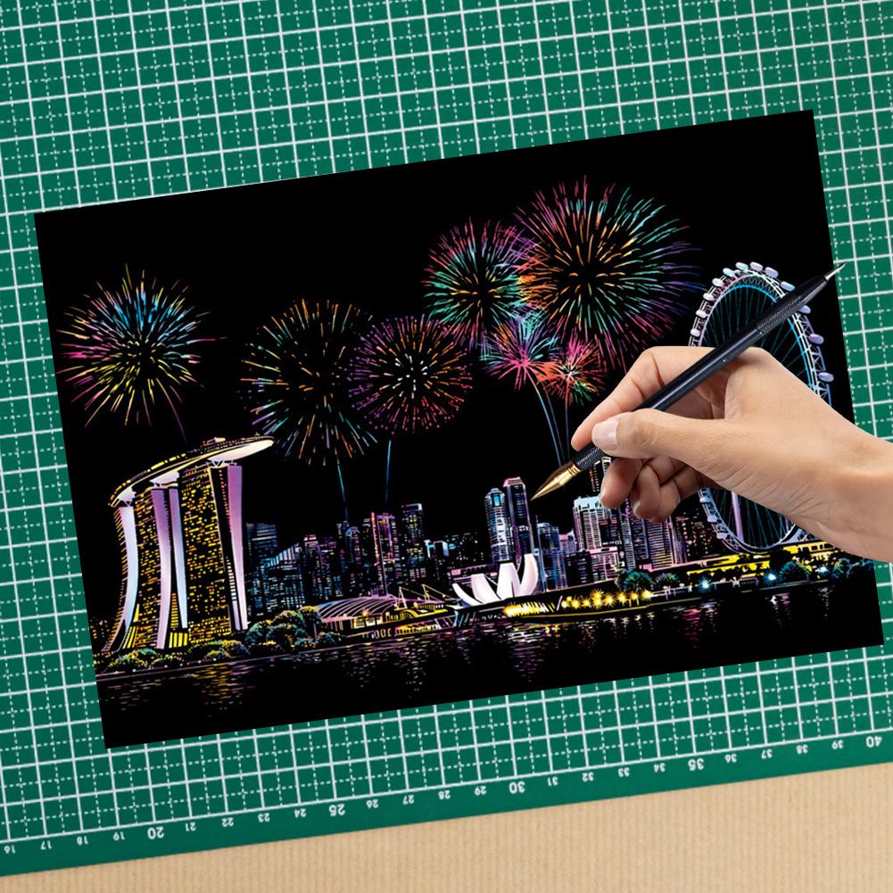 Scratch Art Paper for Adults Scratch Art Painting Paper Scratch Art Painting Toy Gift for Friends Family