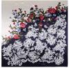 90cm Silk square Scarf Cashew Flower Design Luxury Brand Neckerchief Muslim Headscarf Square Scarf Lady Foulard Female Bandana