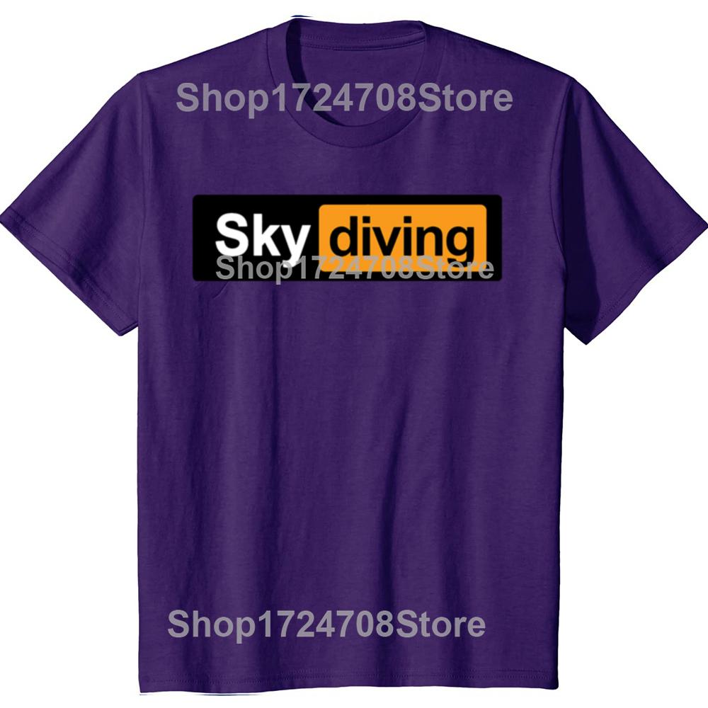 Vinage Skydiving Skydive Sky Diver Paragliding Parachu Paraglider Fashion Casual Oversized T-shirts Men's 100% Cotton T Shirt