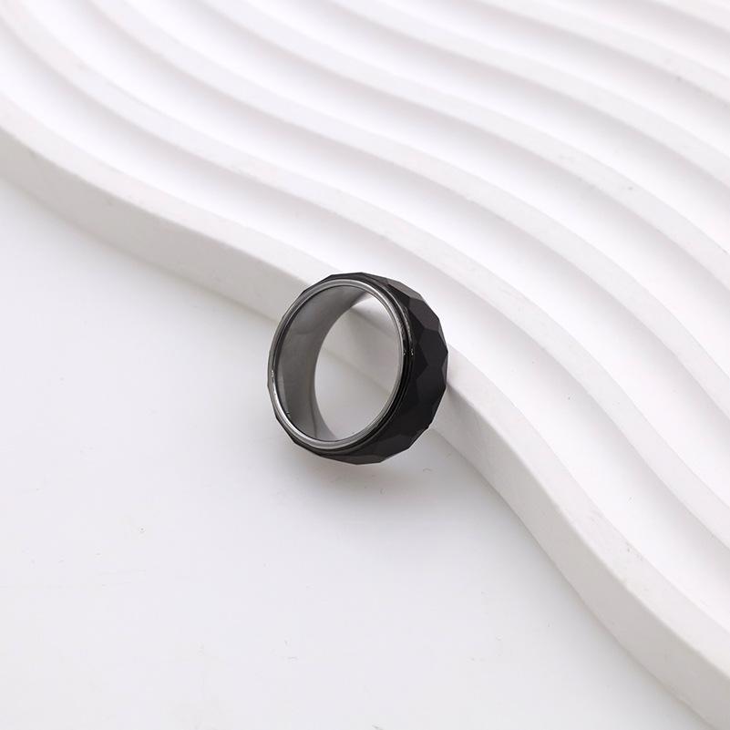 Personalized Tungsten Steel Plain Ring Black Trend Ring Does Not Fade Men'S Fashion Fashion Fashion Jewelry Couple Ring Jewelry