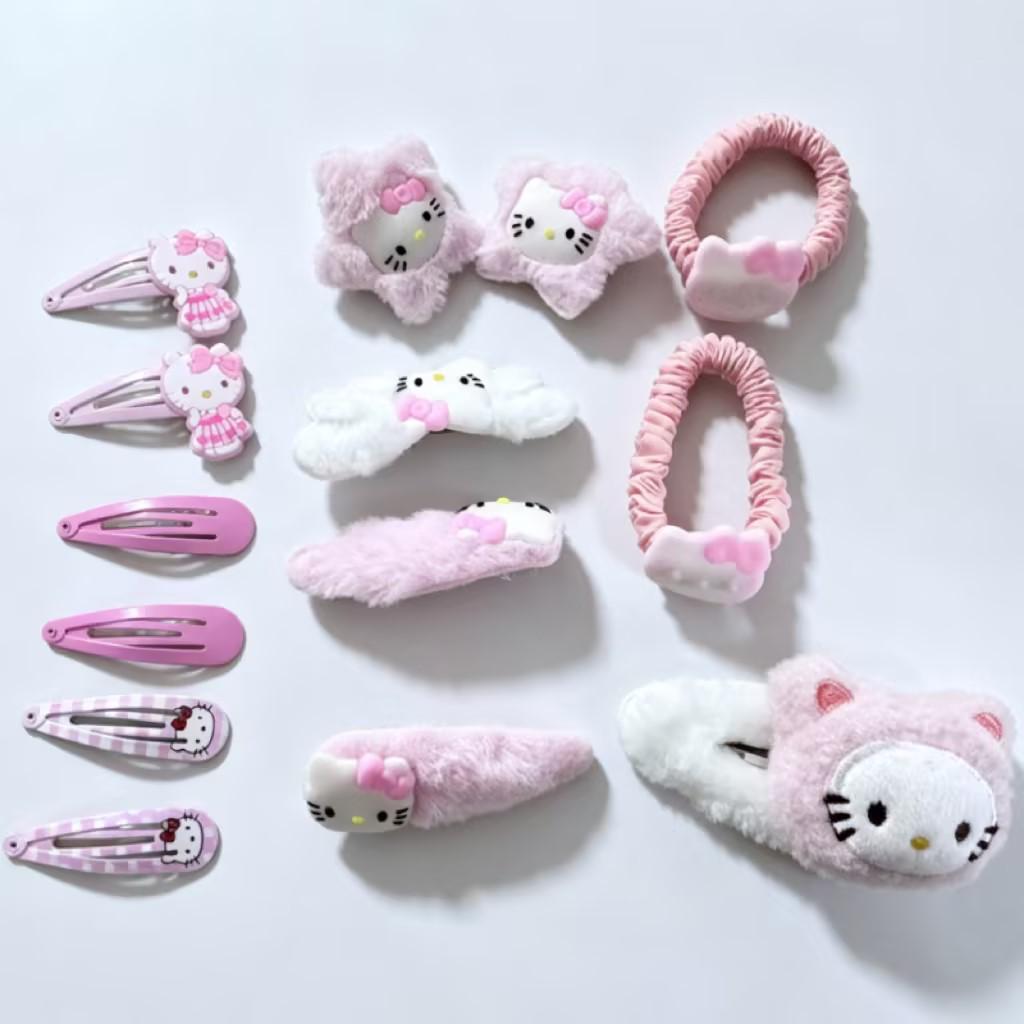 Set of 50 Pink Cute Hair Clips – Sweet Girly Bangs Clips, Japanese Cartoon Hair Accessories