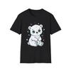 Cute Polar Bear Kawaii Cartoon Black Tee Winter Snow Graphic T-Shirt