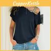 Premium Quality Womens Loose Blouse Casual Shirt Top Short Sleeve For Daily Comfort