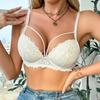 Deep V Floral Lace Push-Up Bra