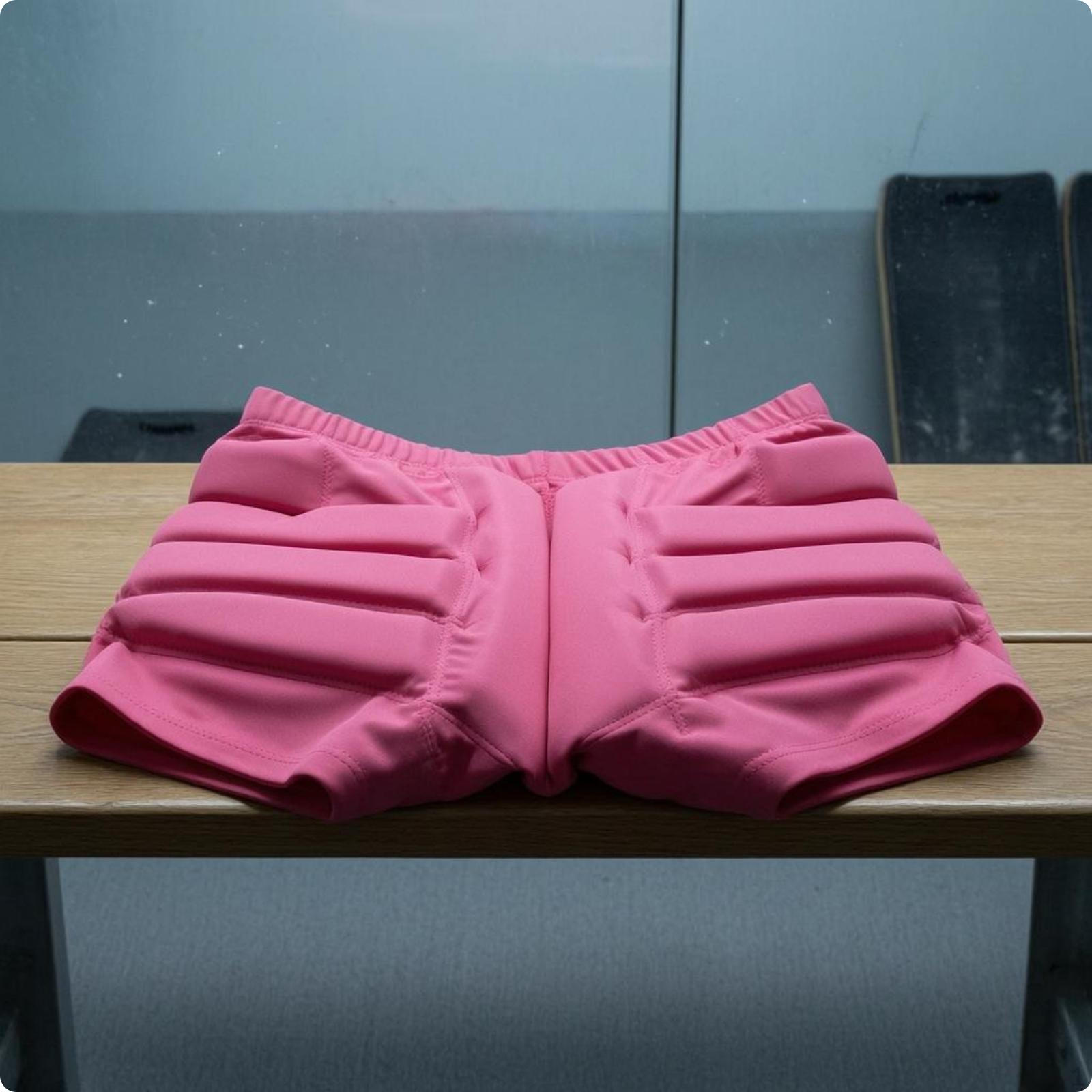 Padded Skating Shorts Zippered Side Openings Hip Protector Stretch Material Tailbone