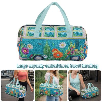 Adjustable Strap Quilted Duffle Bag Large Capacity 3D Quilting Craft Short-distance Handbag Tote Bags Travel Duffel Bag