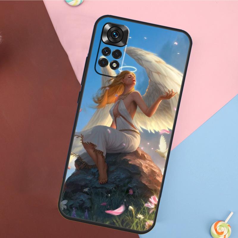 Fantasy Angel Girl Wings Case For Xiaomi Redmi Note 10 11 Pro 9 8 12 Pro Note 9S 8T 10S 11S 10C 12C 9C 9T 10A Funda