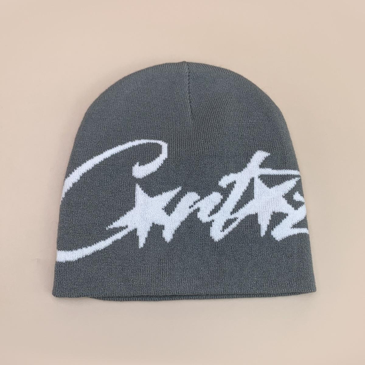 Hip Hop Street Corteiz Cruise Strickmütze Männlich Weiblich Warm Rap Persönlichkeit Kalte Mütze 54-60cm graue